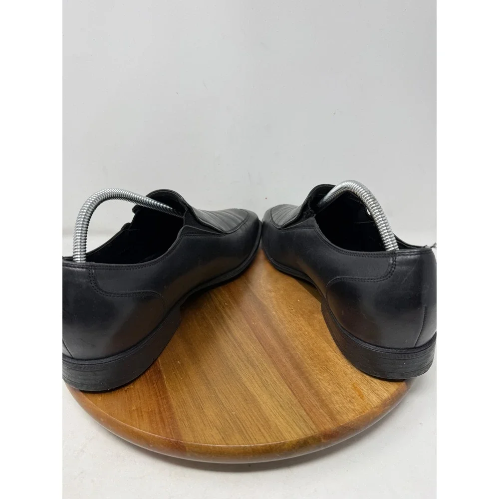 Cole‎ Haan Mens Black Leather Slip On Loafers Square Toe Dress Shoes C09852 9M